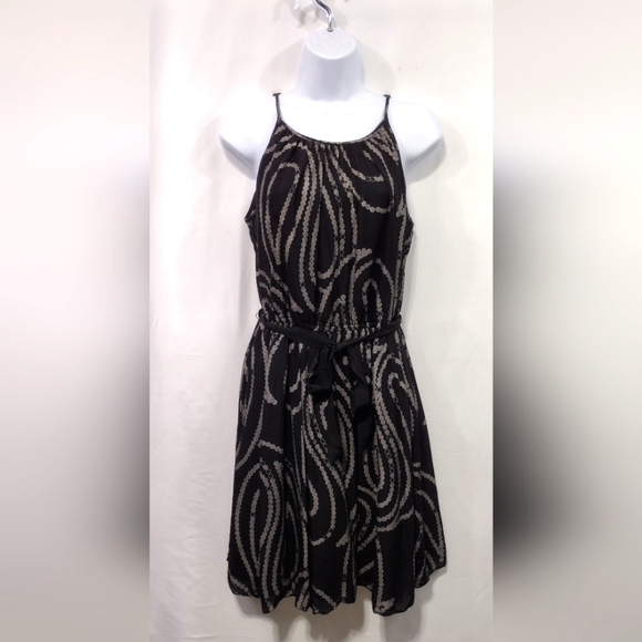 Banana Republic Dresses & Skirts - Vintage Banana Republic 100% Silk Artsy Dress Womens 4 Black Retro 90s Y2K